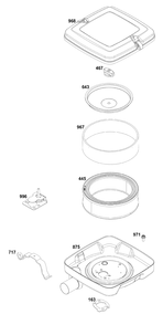 Air Cleaner Group Diagram and Parts List for 305447-0342-B5 200000 - 399999 Briggs and Stratton Engine